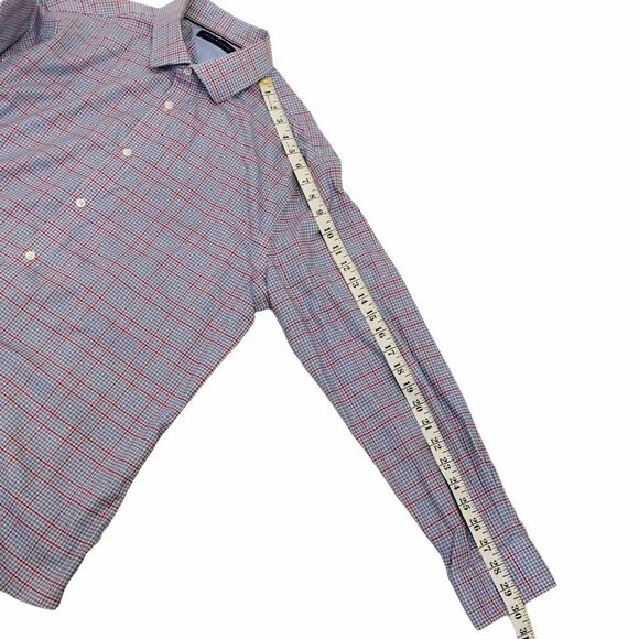 NWOT TOMMY HILFIGER Red & Blue Plaid Button Down L - Picture 7 of 10